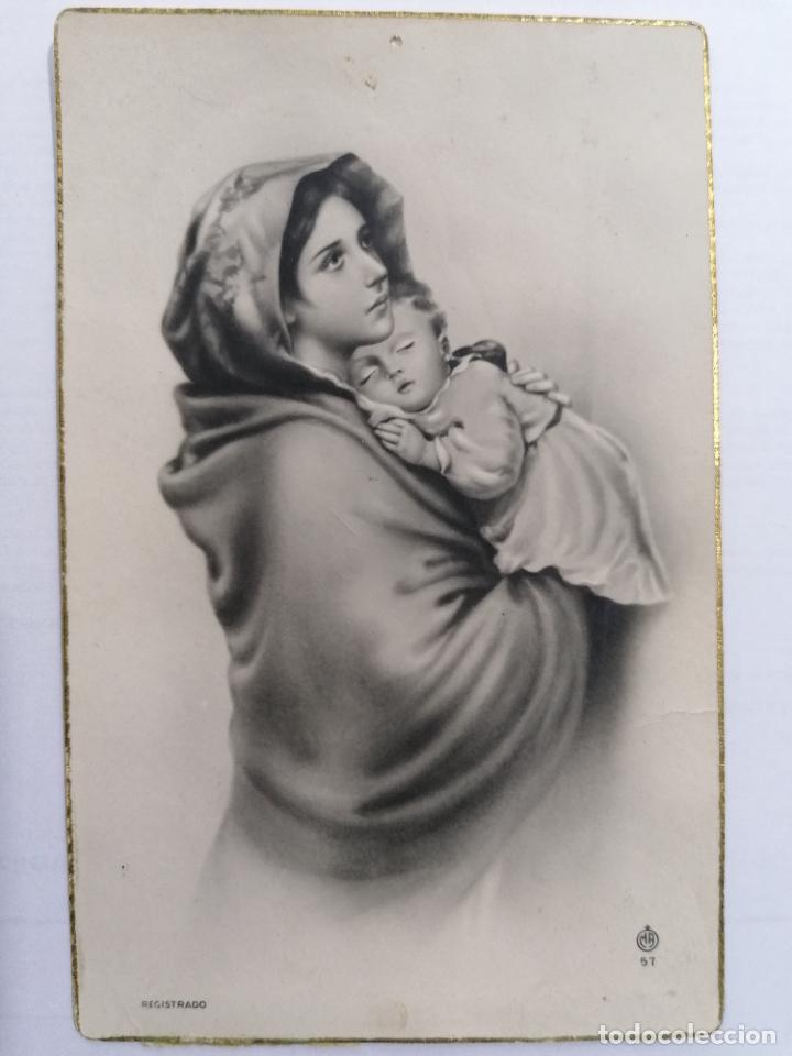 Postales: POSTAL VIRGEN CON EL NI&Ntilde;O JESUS