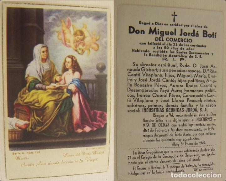 Postcards: Recordatorio de Defunci&oacute;n Alcoy 1949