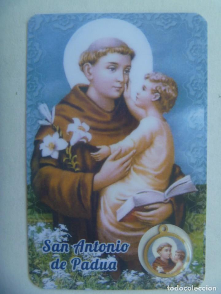 Postales: ESTAMPA DE SAN ANTONIO DE PADUA CON MEDALLITA Y RESPONSORIO