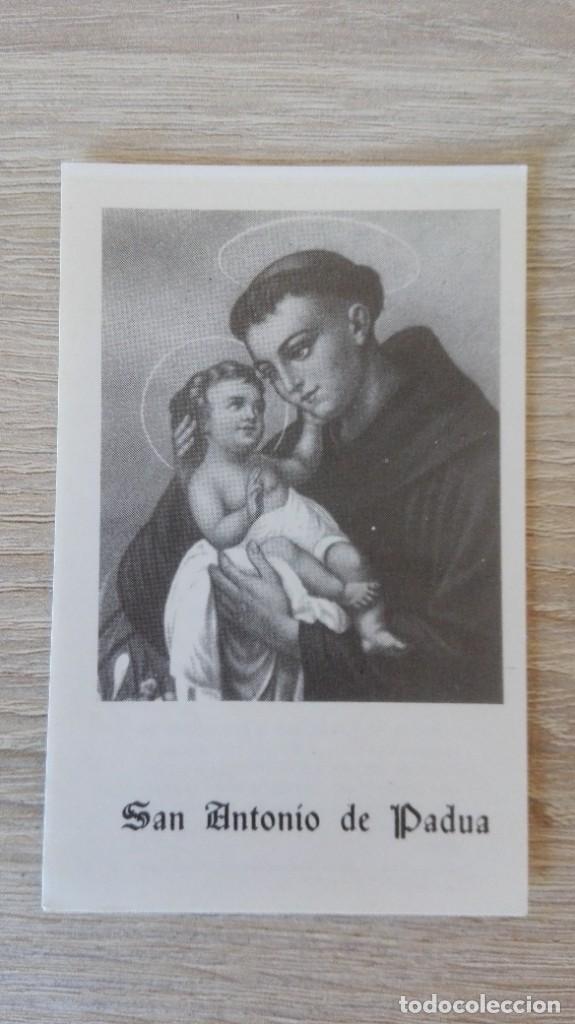 Postales: ESTAMPITA DE SAN ANTONIO DE PADUA, CON RESPONSORIO AL DORSO.A&Ntilde;OS 90.