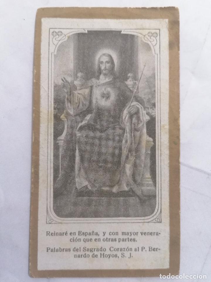 Postales: ESTAMPA REINARE EN ESPA&Ntilde;A, PALABRAS DEL SAGRADO CORAZON AL P. BERNARDO DE HOYOS, S. J.