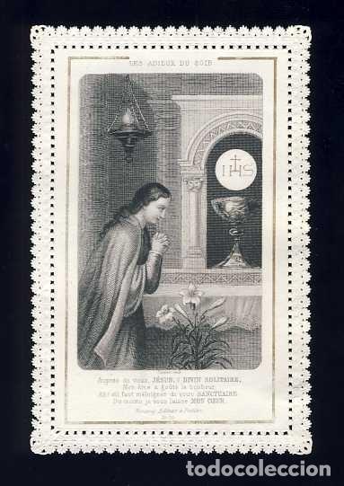 Postales: Estampa puntilla estampa calada estampa troquelada: Les adieux du soir (Bonamy 56)