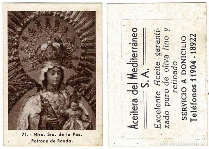 Postales: Estampa Ntra. Sra. de la Paz. Patrona de Ronda. Aceitera del Mediterr&aacute;neo