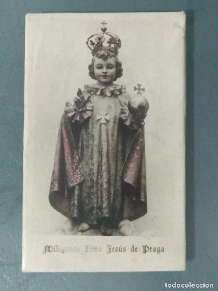 Postales: ESTAMPA NI&Ntilde;O JESUS DE PRAGA EN CART&Oacute;N DURO.