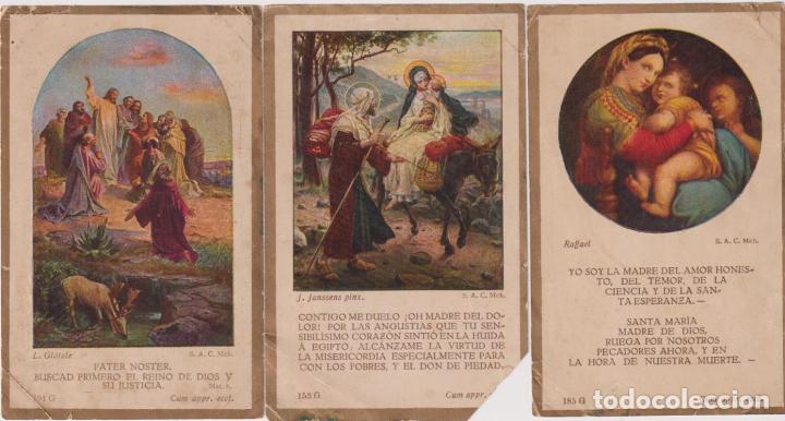 Cartes Postales: Lote de 3 cromo-Estampas (11x7) Caja de Ahorros de Seguros sociales de Andaluc&iacute;a Occidental.