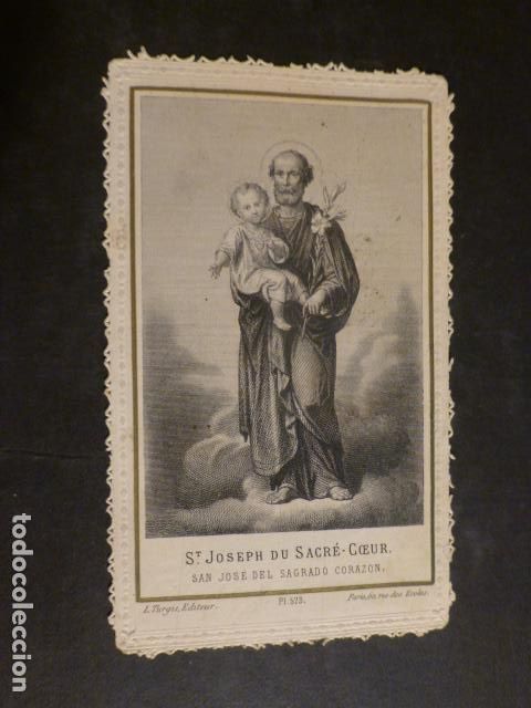 Postais: SAN JOSE DEL SAGRADO CORAZON ANTIGUA ESTAMPA SIGLO XIX