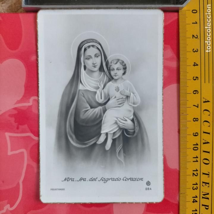 Postales: ANTIGUA POSTAL ORIGINAL . FILOS DORADOS ORO - VIRGEN DEL SAGRADO CORAZON