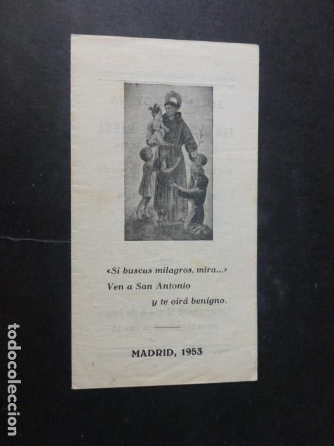 Postales: SAN ANTONIO DE PADUA ANTIGUA ESTAMPA