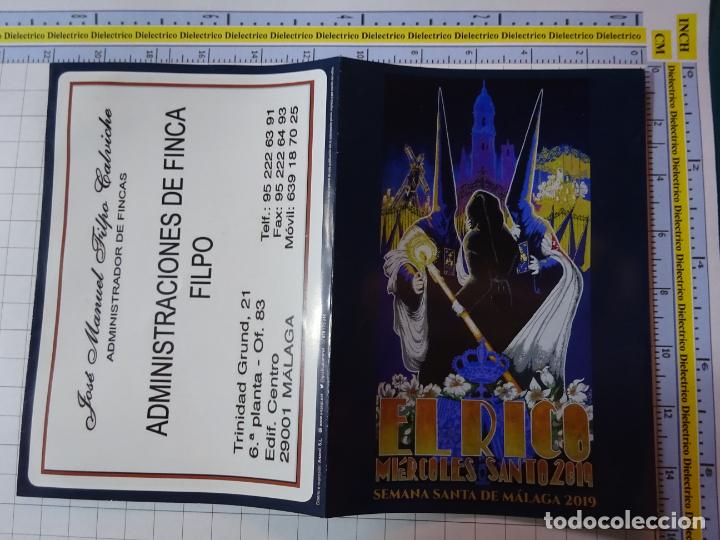 Cartes Postales: PROGRAMA SEMANA SANTA DE M&Aacute;LAGA HORARIOS ITINERARIOS PROCESIONES. A&Ntilde;O 2019. JES&Uacute;S RICO 471