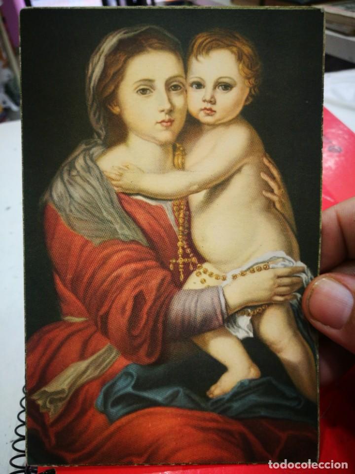 Postales: Postal LA VIRGEN DEL ROSARIO Murillo MUSEO DEL PRADO Fragmento N 16 BARSAL escrita