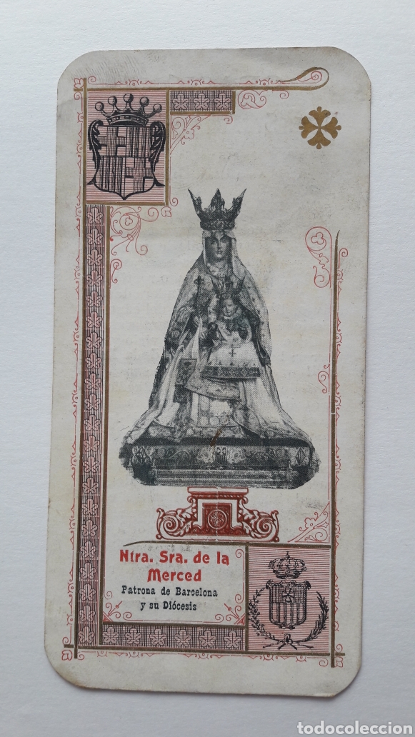 Postales: Hoja de oraci&oacute;n. Nuestra Se&ntilde;ora de la Merced