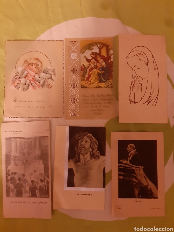 Postales: 8 Estampas/Recordatorios Religiones Medianos