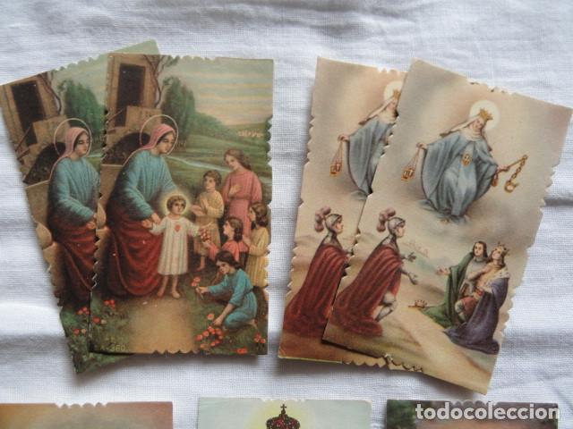 Postales: LOTE 7 ESTAMPAS RELIGIOSAS TROQUELADAS. - Foto 2