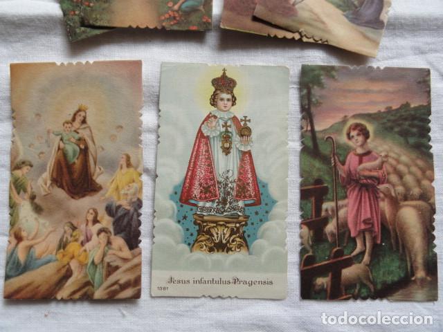 Postales: LOTE 7 ESTAMPAS RELIGIOSAS TROQUELADAS. - Foto 3