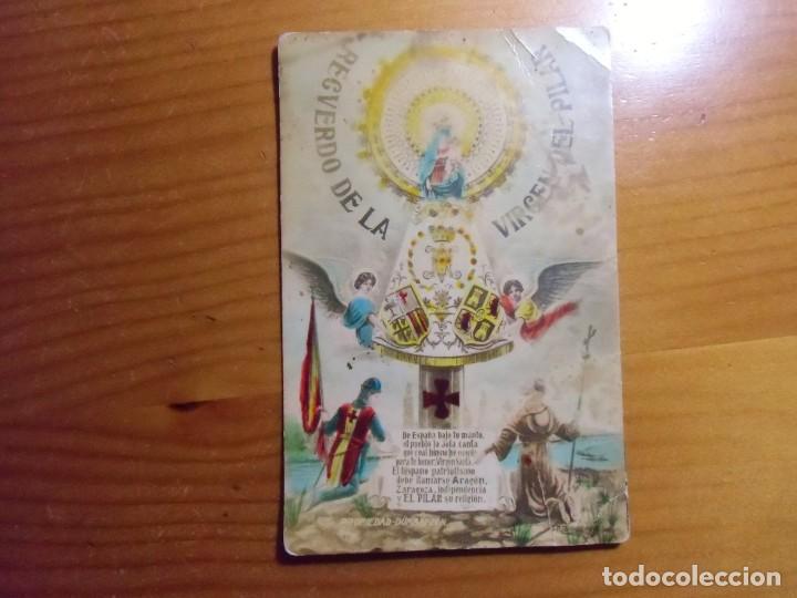 Postales: RECUERDO DE LA VIRGEN DEL PILAR.POSTAL ESCRITA.EDIC.D&Uuml;MMATZEN,RARA.