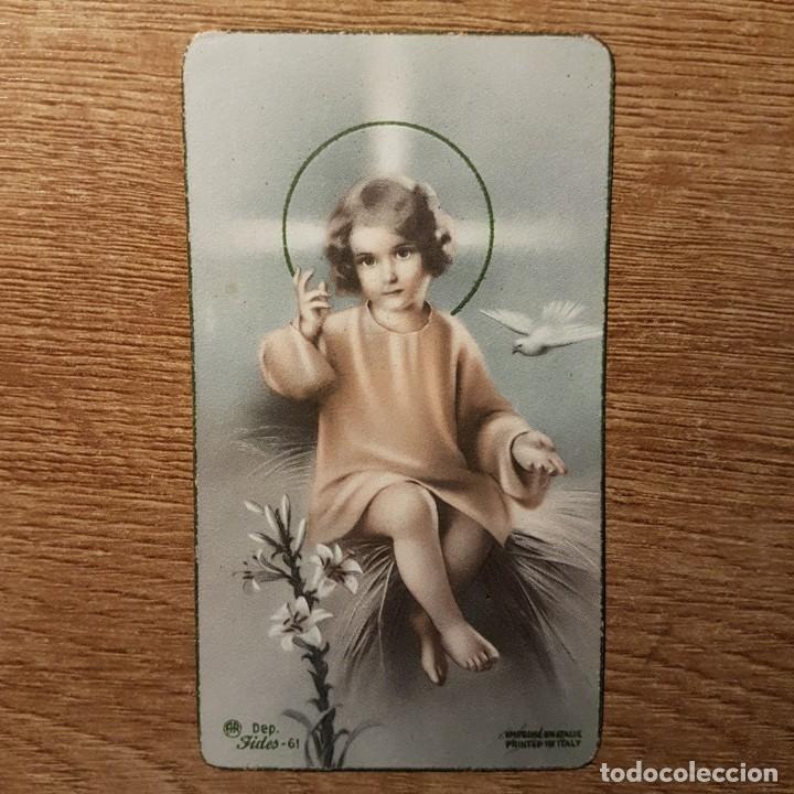 Postales: ANTIGUA ESTAMPA NI&Ntilde;O JES&Uacute;S BENDICIENDO