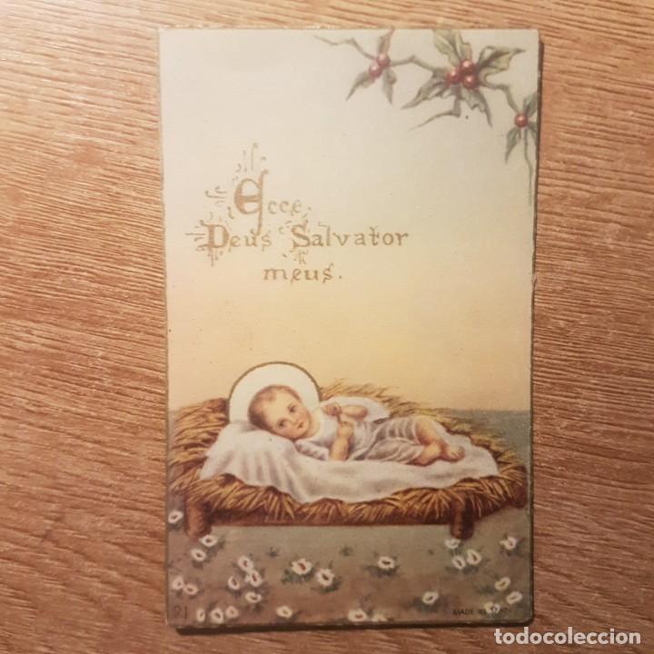 Postales: ANTIGUA ESTAMPA NI&Ntilde;O JES&Uacute;S EN EL PESEBRE
