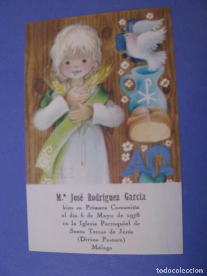 Postcards: RECORDATORIO DE LA PRIMERA COMUNI&Oacute;N. ED. EDICROMO. MALAGA 1978. 11,5X7,5 CM.