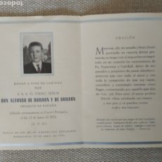 Postales: RECORDATORIO DON ALFONSO DE BORBON Y DE BORBON