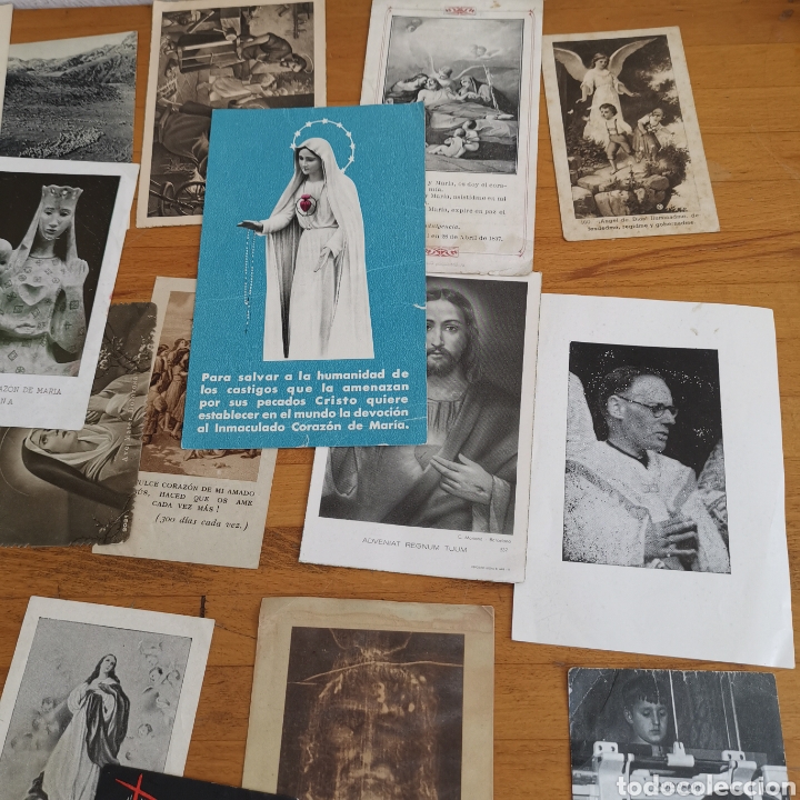 Postales: Lote de 41 estampitas, variadas. - Foto 2