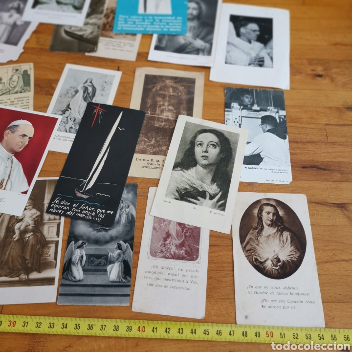 Postales: Lote de 41 estampitas, variadas. - Foto 3