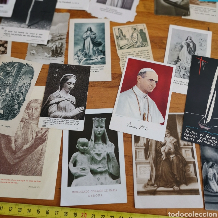 Postales: Lote de 41 estampitas, variadas. - Foto 4