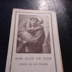 Postales: ANTIGUO TRIPTICO DE SAN JUAN DE DIOS PADRE DE LOS POBRES CONDICIONES DE INGRESO EDIT.LA RAFA MADRID