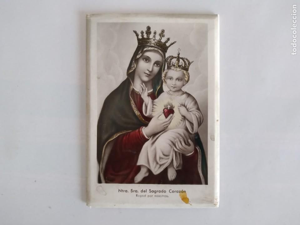Postales: RETRATO NUESTRA SE&Ntilde;ORA SAGRADO CORAZON RV IMAGEN CABECERA MESITA