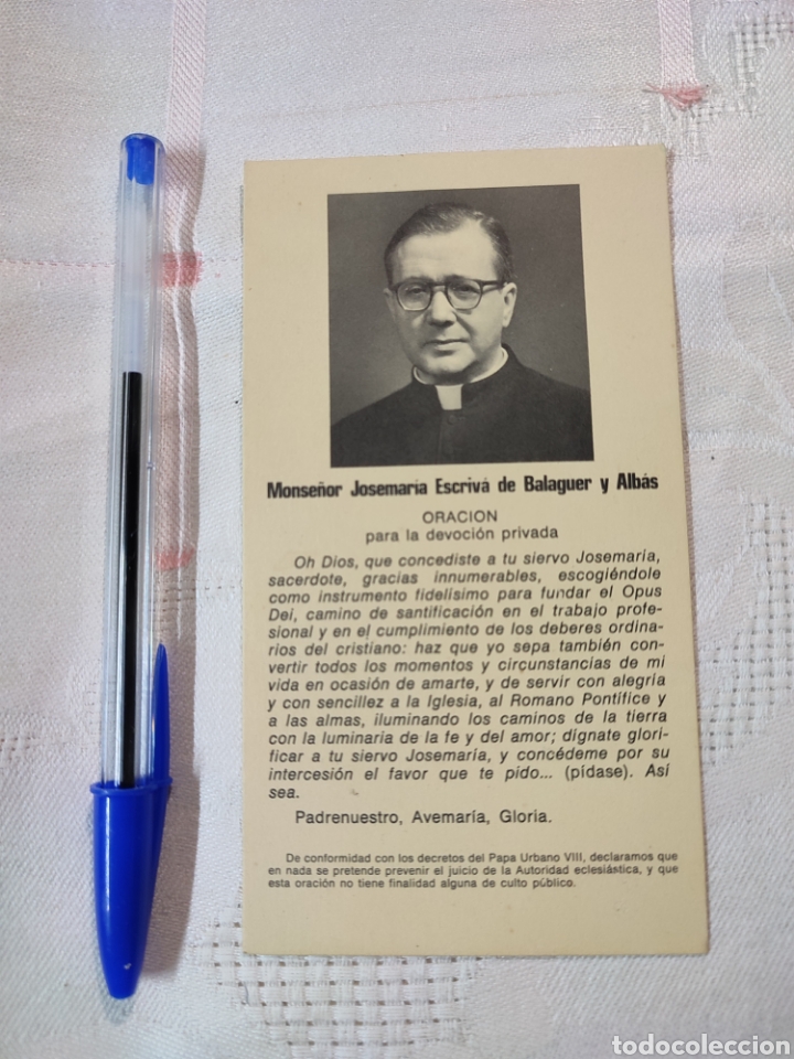 Postales: Monse&ntilde;or Josemar&iacute;a Escriv&aacute; de Balaguer Opus Dei