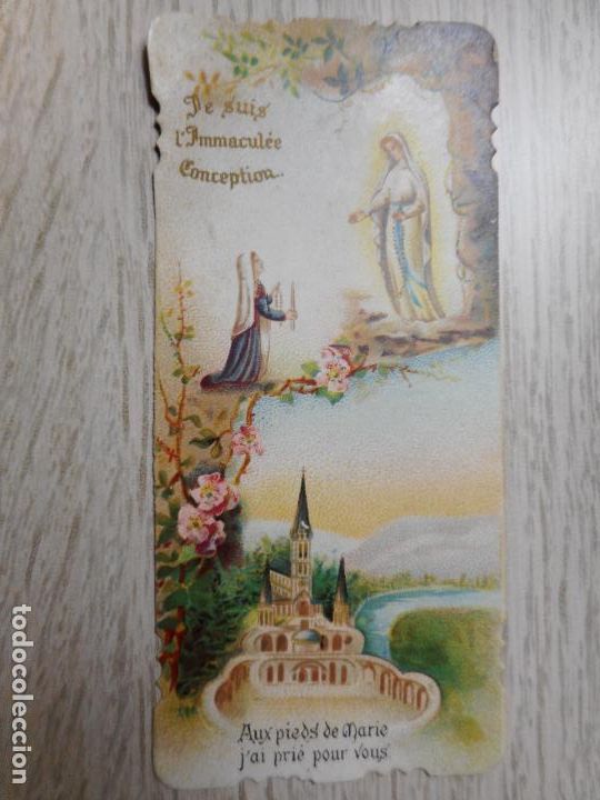 Postales: ANTIGUA ESTAMPA RELIGIOSA.18 APARICIONES.VIRGEN DE LOURDES.