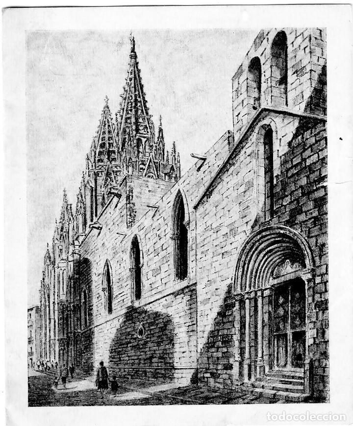 Postkarten: Selecciones Capitolio - Felicitaci&oacute;n Navide&ntilde;a 1959 - Anverso grabado Catedral Pta. Sta. Luc&iacute;a Barcel