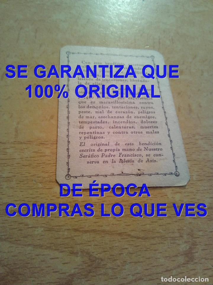 Postales: SAN FRANCISCO DE ASIS BENDICIONES ESTAMPA RECORDATORIO E62 - Foto 2