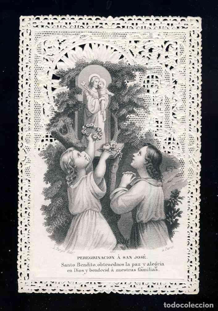 Postales: Estampa puntilla estampa calada estampa troquelada: Peregrinacion a San Jose. Turgis 1010