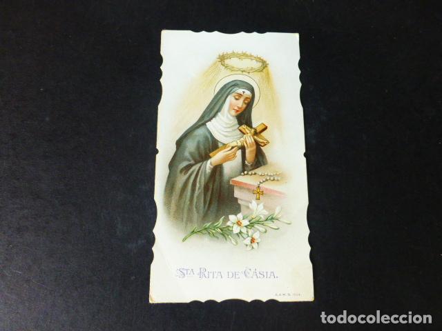 Cartoline: SANTA RITA DE CASIA ANTIGUA ESTAMPA CROMOLITOGRAFICA