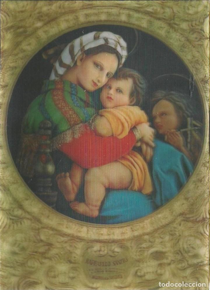 Postcards: X896 Postal japonesa Toppan Lenticular 3D / Religi&oacute;n / Virgen Mar&iacute;a y Jes&uacute;s - s/circ. 1970'