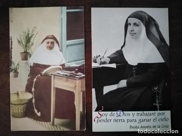 Cartes Postales: Pareja de recordatorios de la Beata &Aacute;ngela de la Cruz.