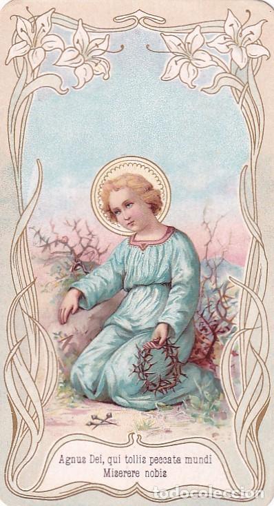 Postales: Estampa Ni&ntilde;o Jes&uacute;s con corona de espinas. Reverso en blanco. 12,50 x 7 cm
