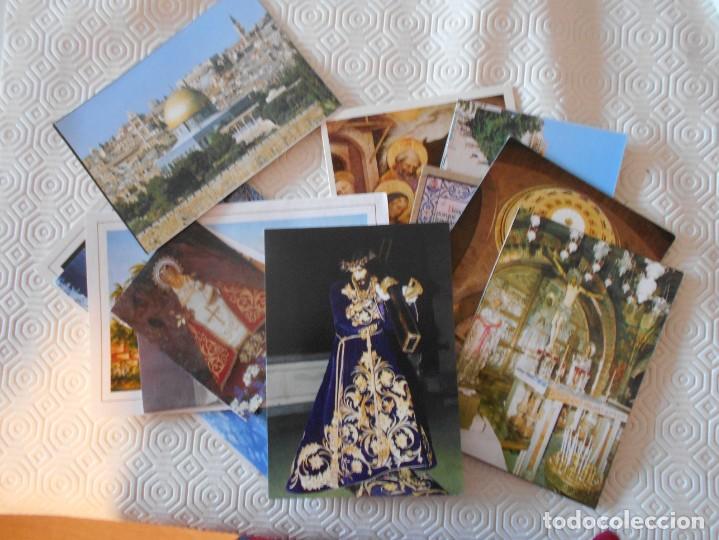 Postales: LOTE DE 15 POSTALES Y RECORDATORIOS RELIGIOSOS, DE JERUSALEN, DE NAVIDAD... - Foto 1