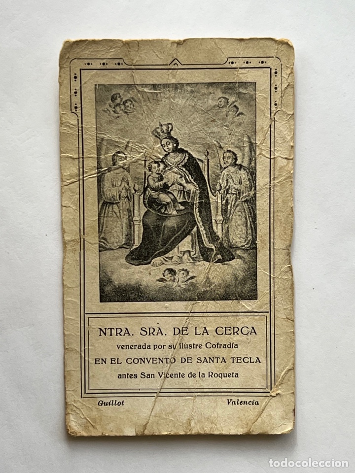 Postales: ESTAMPA NTRA SRA DE LA CERCA. Venerada por su ilustre Cofradia En el Convento de Santa Tecla.