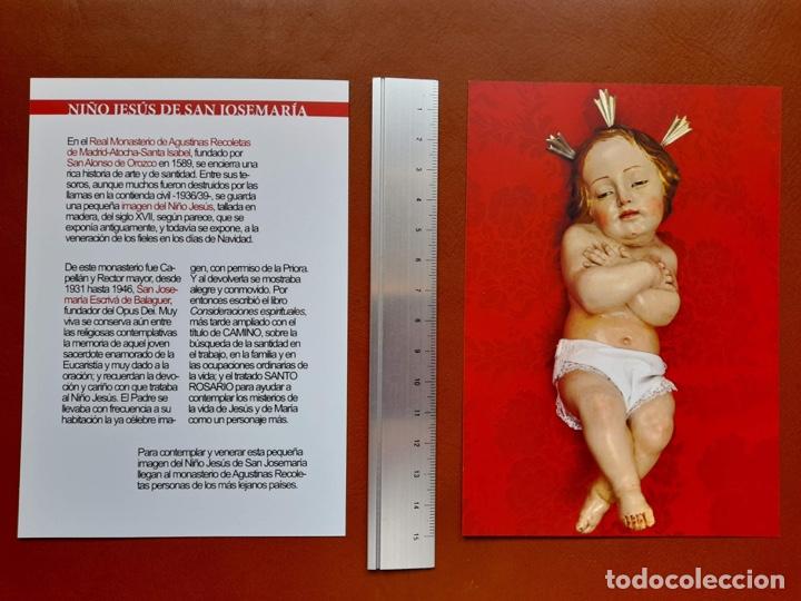 Postkarten: Tarjet&oacute;n Ni&ntilde;o Jes&uacute;s de San Josemar&iacute;a. Opus Dei. Navidad Rojo. Postal
