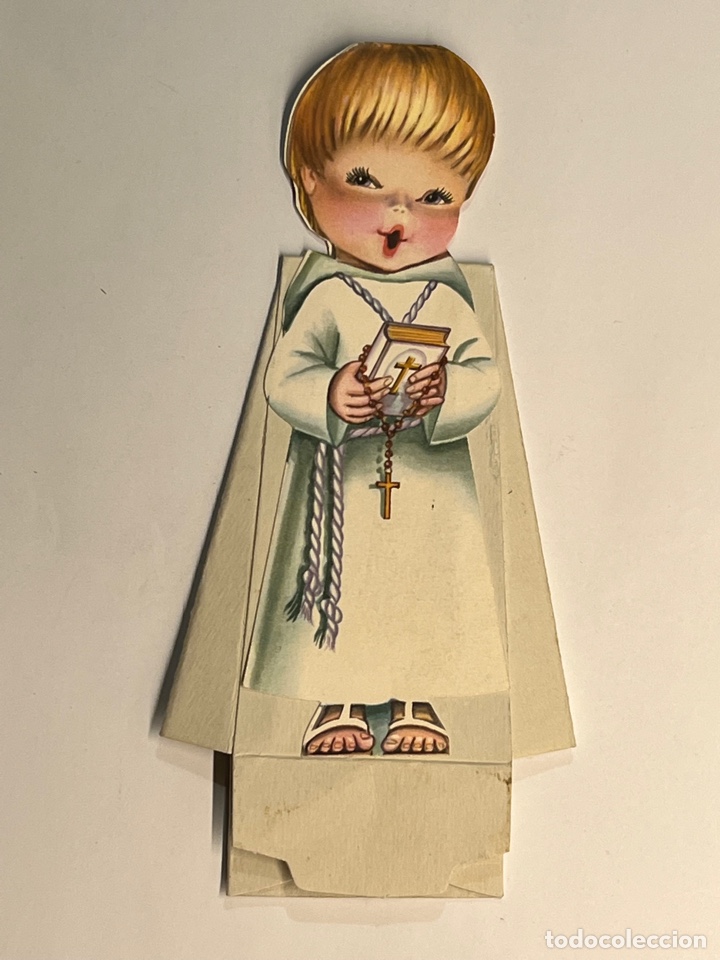 Postkarten: MONAGUILLO COMUNION TROQUELADO. Estuche peladillas.. ilustra ZS? Ferrandiz? (h.1960?)