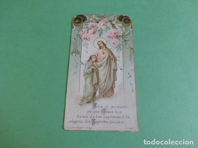 Cartoline: SAGRADO CORAZON DE JESUS ANTIGUA ESTAMPA CROMOLITOGRAFICA