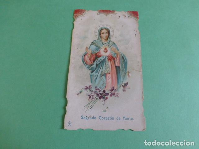 Postais: SAGRADO CORAZON DE MARIA ANTIGUA ESTAMPA CROMOLITOGRAFICA