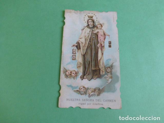 Postales: NUESTRA SE&Ntilde;ORA DEL CARMEN ANTIGUA ESTAMPA CROMOLITOGRAFICA
