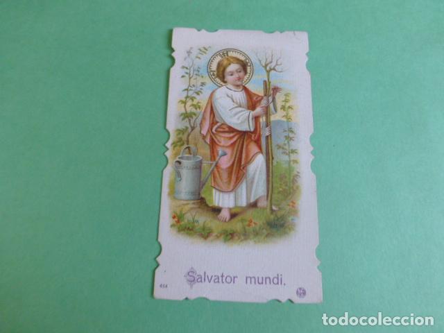 Postais: NI&Ntilde;O JESUS SALVADOR DEL MUNDO ANTIGUA ESTAMPA CROMOLITOGRAFICA