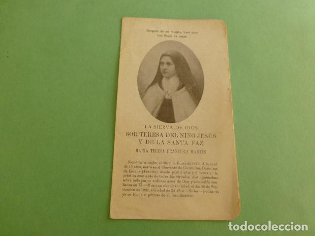 Cartoline: SANTA TERESITA DEL NI&Ntilde;O JESUS ANTIGUA ESTAMPA