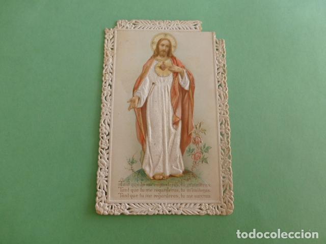 Cartoline: SAGRADO CORAZON DE JESUS ANTIGUA ESTAMPA CROMOLITOGRAFICA