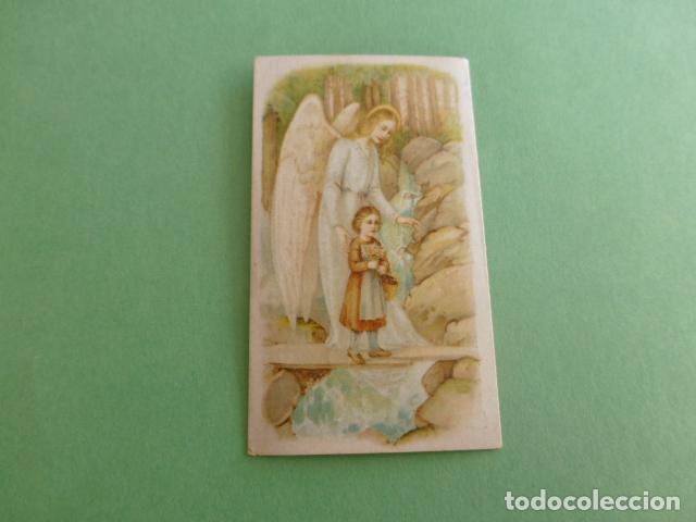 Postais: &Aacute;NGEL DE LA GUARDA ANTIGUA ESTAMPA CROMOLITOGRAFICA