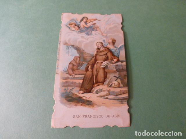 Cartes Postales: SAN FRANCISCO DE ASIS ANTIGUA ESTAMPA CROMOLOTOGRAFICA