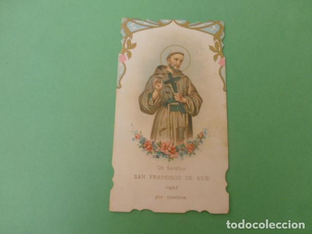Cartoline: SAN FRANCISCO DE ASIS ANTIGUA ESTAMPA CROMOLITOGRAFICA